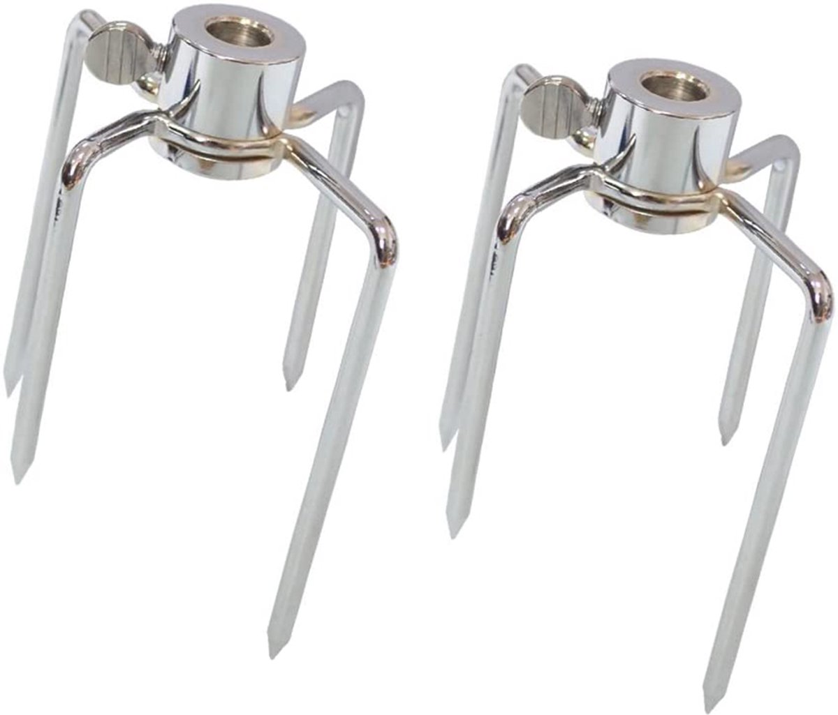 Oneay 2 stuks roterende grillvorken voor barbecue, accessoires, voedselveilige grillvork van 304 roestvrij staal