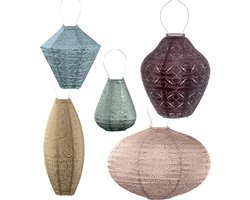 Lumiz Tuinlamp op zonne energie - Solar Lampion - Malediven Set - 5 stuks