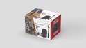 Doos van de Canon PowerShot SX740 HS LITE EDITION Travel Kit met afbeeldingen van de camera, tas, statief, zebra's en een antilope.