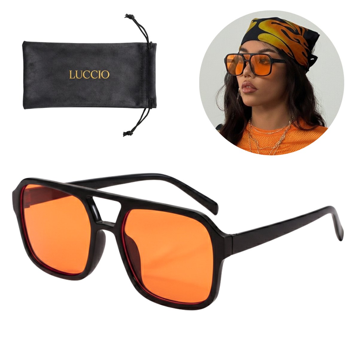 LUCCIO - WK 2026 - Koningsdag bril - Oranje bril - Festival bril - Oranje accessoires - Unisex - Koningsdag kleding