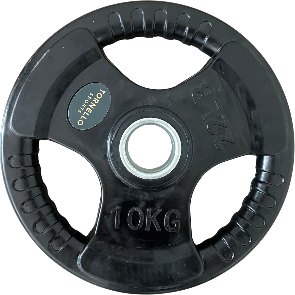 Tornello sports Tri-Grip 10 kg plaat met rubberen coating