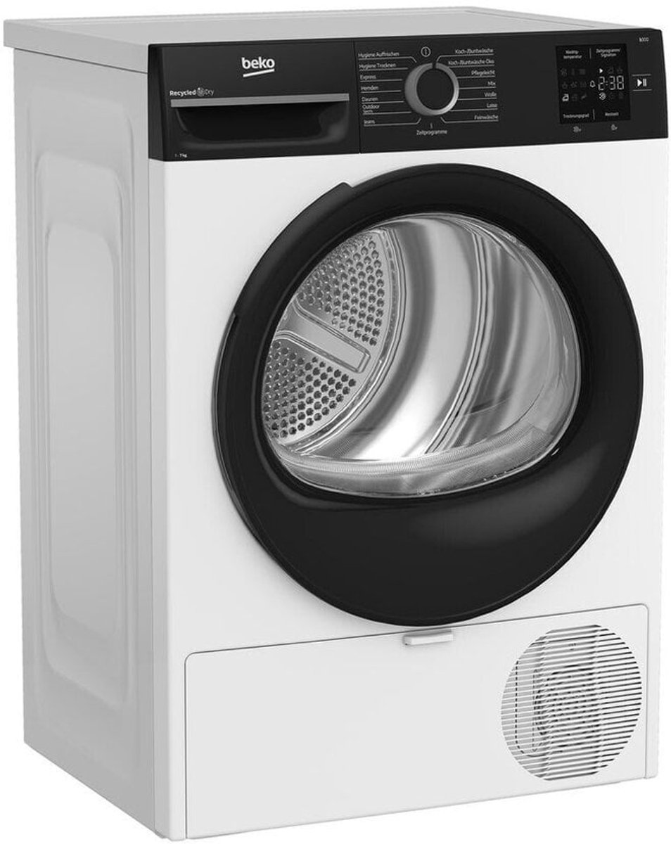 Beko BM3T37240W | Warmtepompdroger | 7 kg | C | Taaldisplay Duits