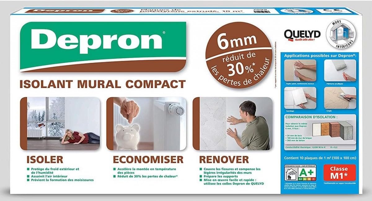 Warmte-isolerende Platen 100x100 cm - 6 mm Dikte - Binnenmuurisolatie - Set van 10 Platen