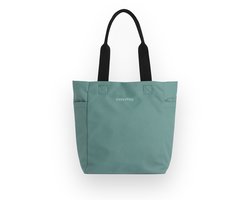 Greentom Shopper - Draagtas, Boodschappentas, Lichtgewicht & Duurzaam (Gerecycled) - Sage Groen