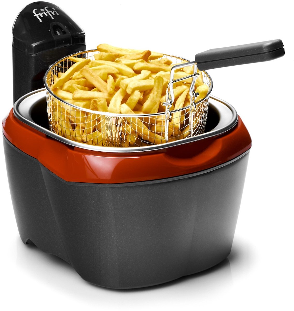 Bol.com Frituurpan 3L | FriFri Initiation F918RR2 | 3200W | Koude Zone Technologie | RVS Kuip | Voor 1kg Friet | Antraciet met r... aanbieding