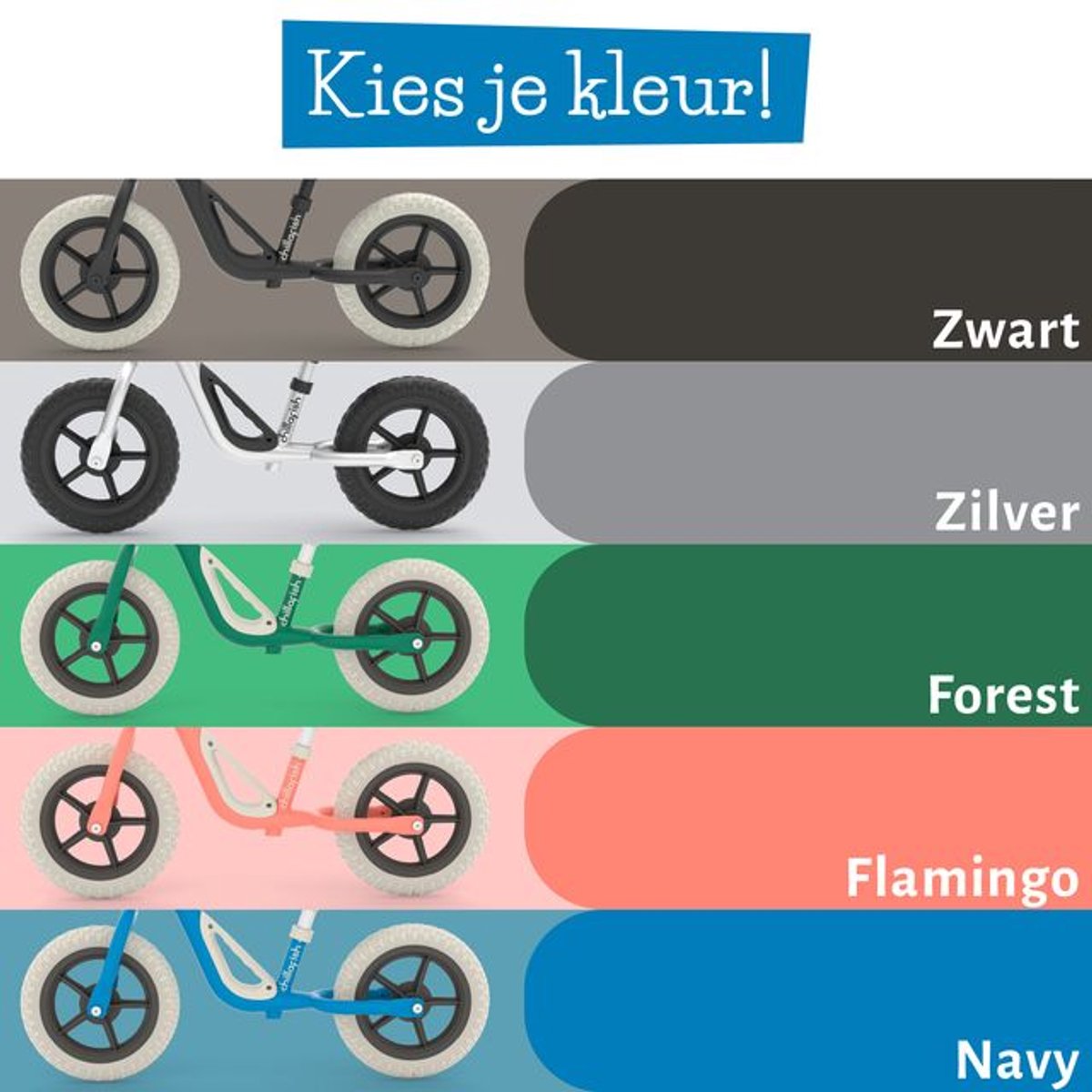 Chillafish Loopfiets 2 jaar - Lichtgewicht met verstelbaar zadel en stuur - Blauw- Loopfiets voor jongens en meisjes tot 4 jaar met handvat om te dragen en anti lek banden - Model Charlie — afbeelding 10