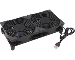 2-In-1 USB-Ventilator - 120 mm - PC-Ventilator - Dubbele Rij - 5 V - Stille Usb-Koelventilator - Kleine Usb-Gevoede Computerventilator - voor Router, Computer, Mac Mini, Playstation, Rack Diy Audio Video Netwerkkast Server Koelproject