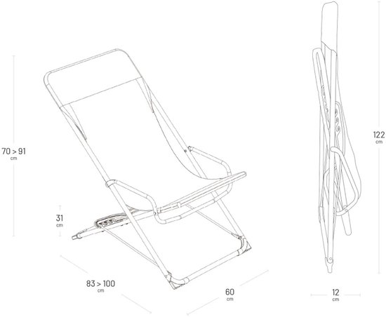 Lafuma Transaswing Lounge - Campingstoel - Relaxstoel - Verstelbaar - Opvouwbaar van Lafuma. — afbeelding 5