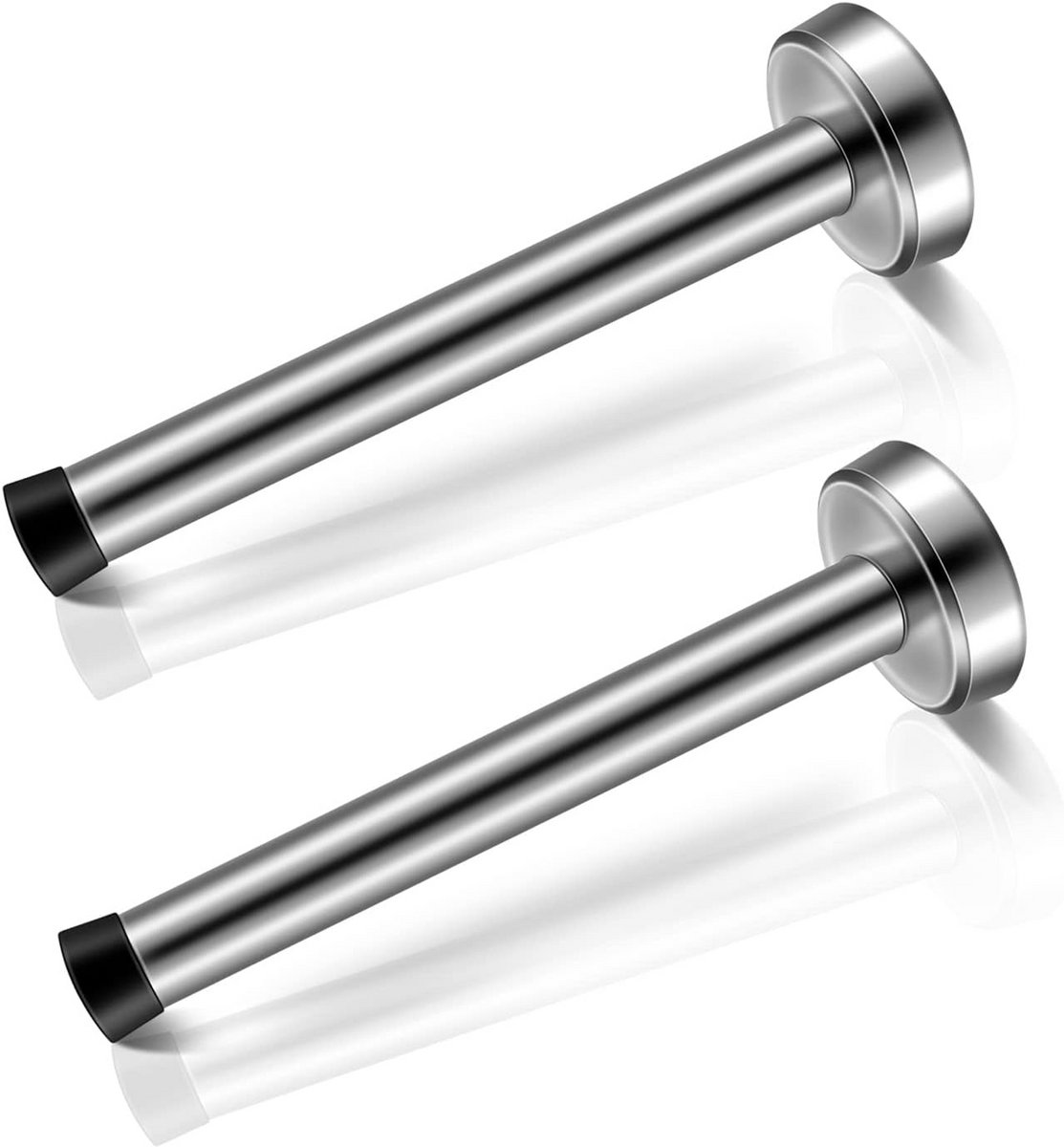Moderne lange deurstopper met gedempte rubberen punt - 15,5 cm - 2 stuks