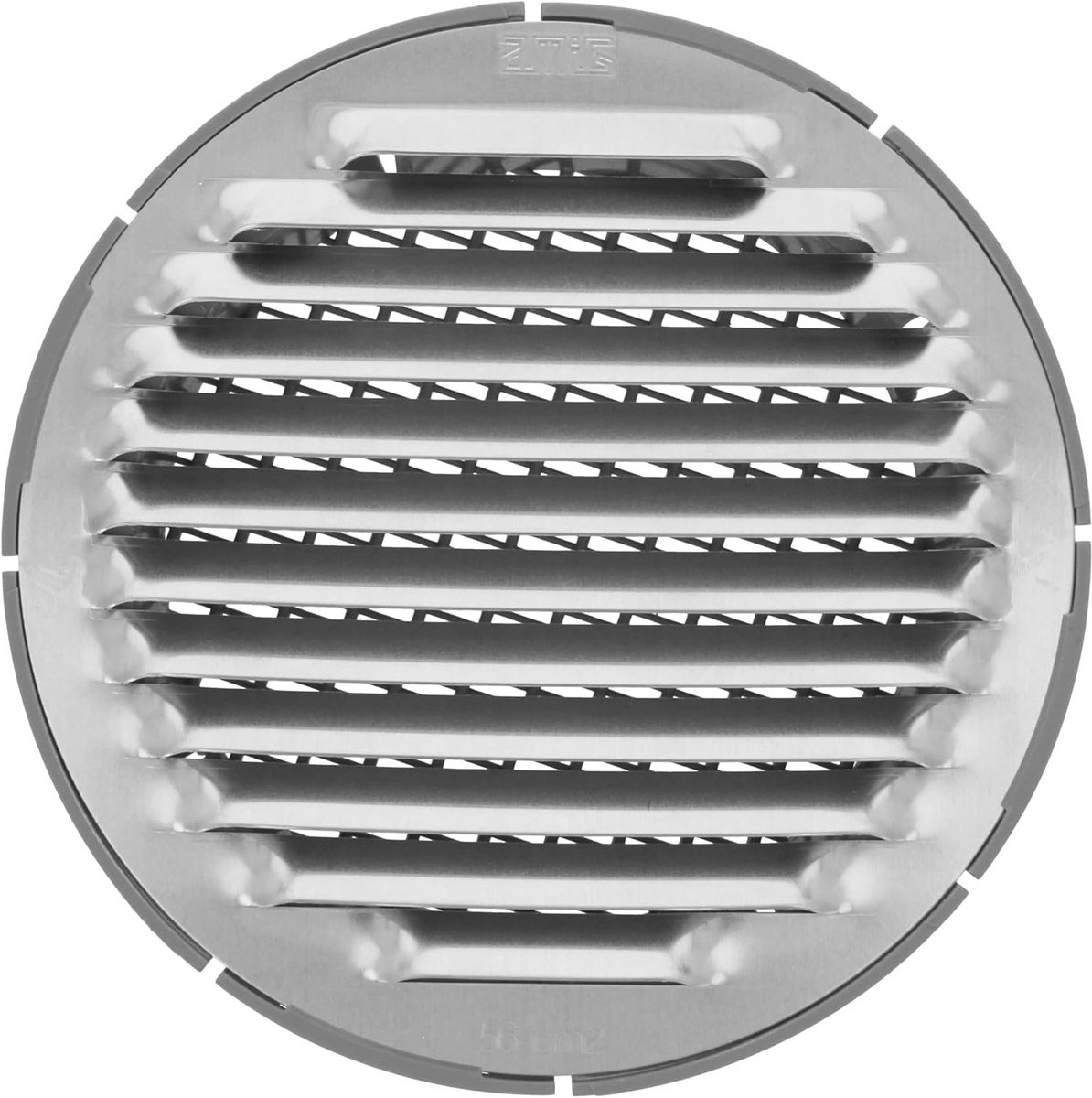 Aluminium Ventilatierooster met Muggennet voor Keuken en Badkamer – Ø 12 cm Zilver