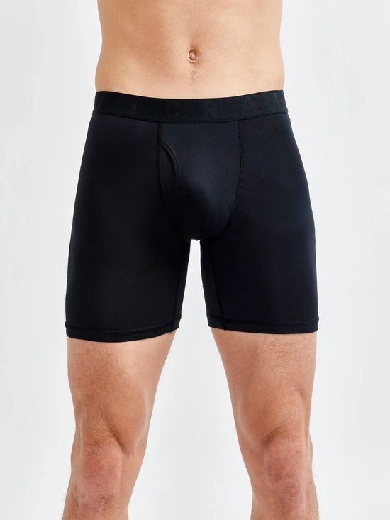 Zwarte heren sportonderbroek van Craft, pasvorm boxer briefs, met elastische tailleband.