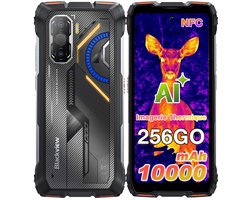 Smartphone Blackview ROCK 3 - 24GB RAM - 256GB ROM - 4G - Android 16 - 6.78inch 120Hz - 10000mAh - 108MP camera - BT5.2 - IP69K - NFC - OTG - GPS - Oranje