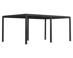 Terrasoverkapping PURPLE LEAF Pergola Met Lamellendak – 0-90 ° Verstelbaar – Wind en Weerbestendig – Stevig Aluminiumframe