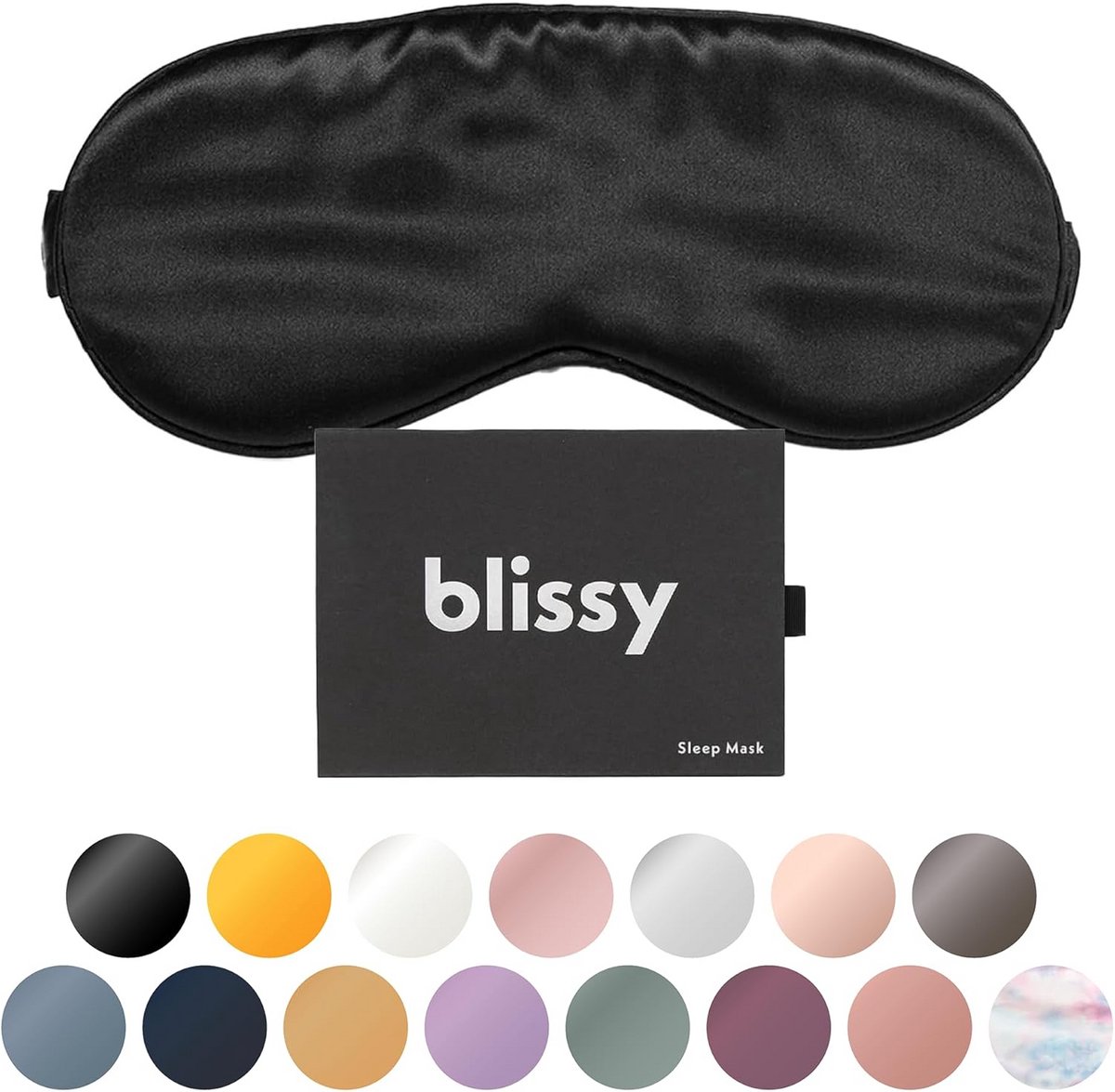 Zijden slaapmasker voor totale verduistering - 100% pure moerbeizijde, 22 momme - ideaal voor zijslapers