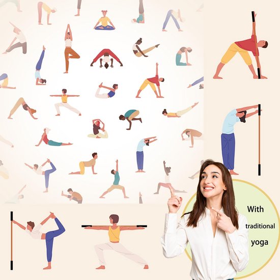 Lange Bamboe Yoga Stick 5ft - Stretching, Pilates en Balansoefeningen — afbeelding 2