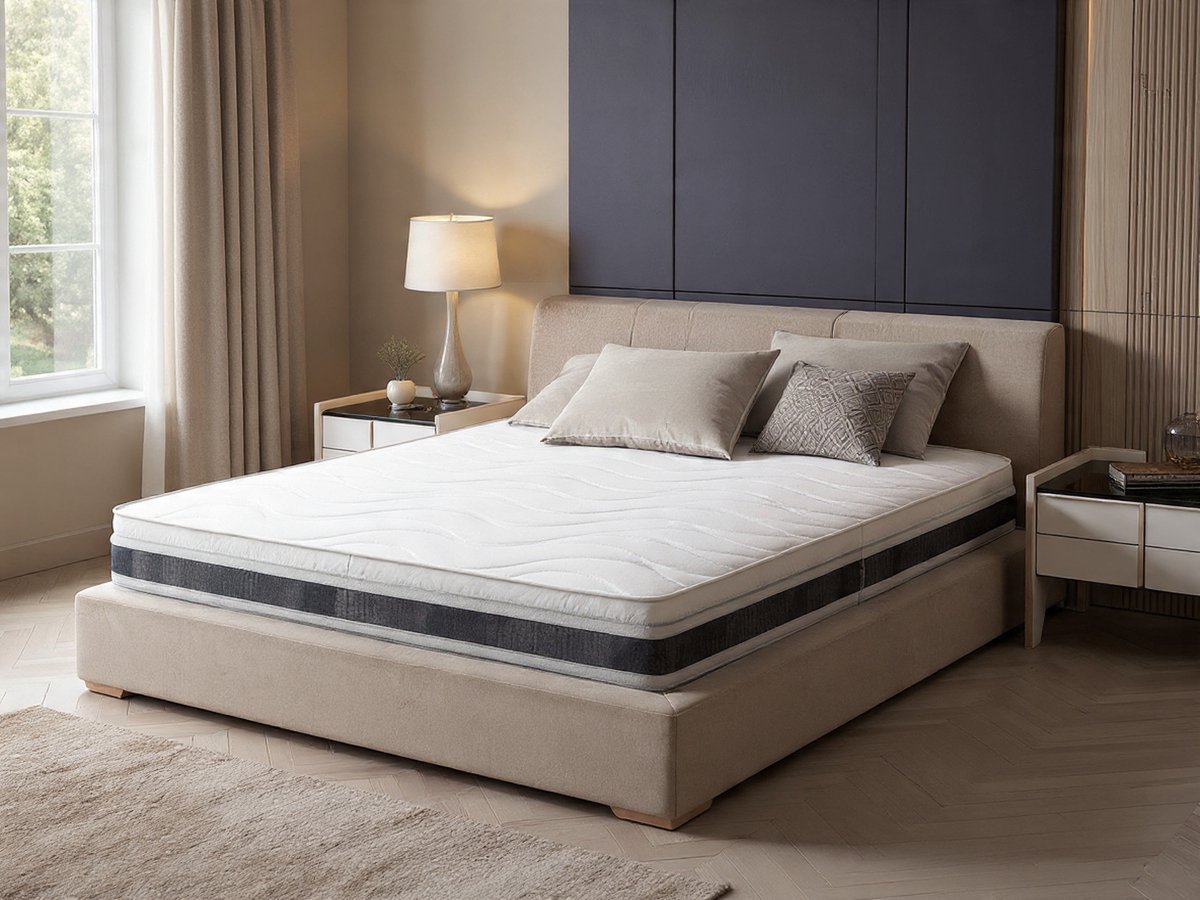 Essential Memory Waterfoam Matras 120x190 cm – Orthopedisch Extra Stevig 7-Zone HD Foam Matras, Hypoallergeen, 16 cm Hoog, Ademend 3D Stof, Anti-Bacterieel – Made in Europe –Novihome