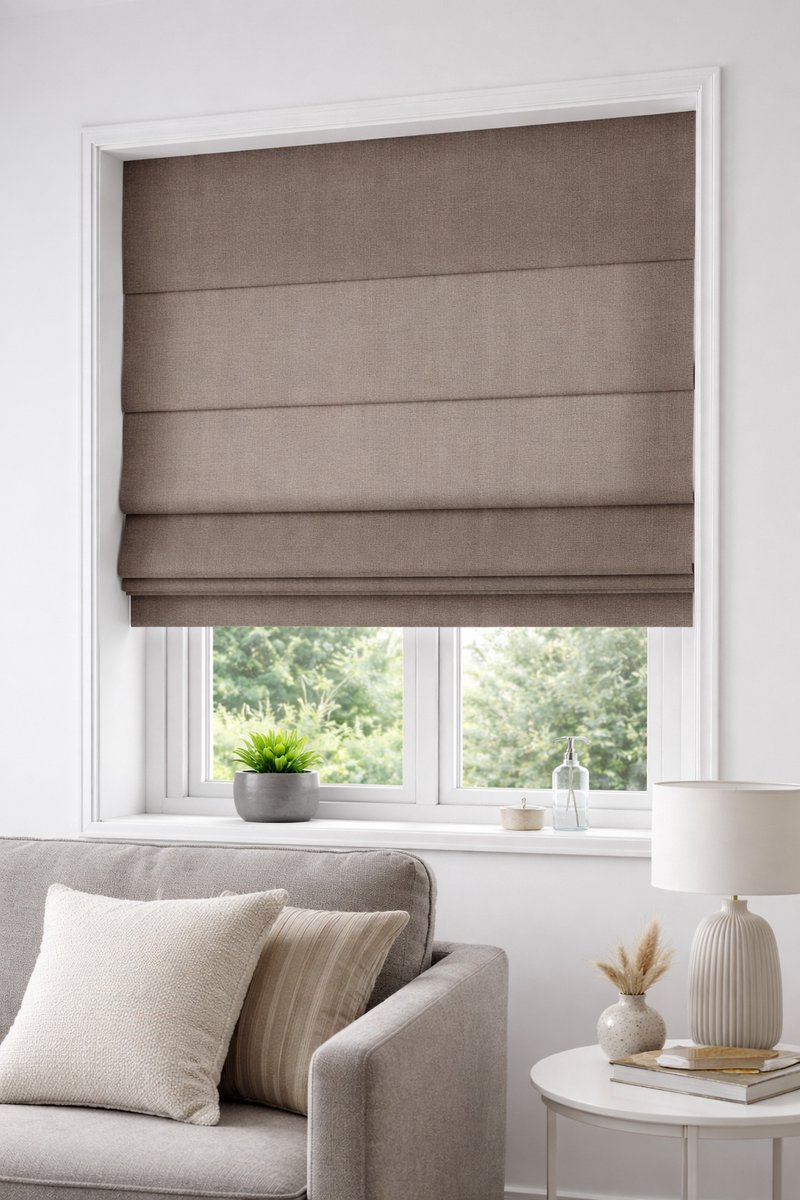 Vouwgordijn Madeco Inspire Roman Shade Basic – 150 x 175 cm – Lichtdoorlatend – Grijs – Raamdecoratie Vouwgordijn – foto 2