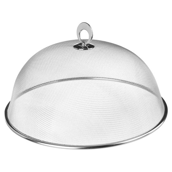 Excellent Houseware Vliegenkap - Voedselkap - RVS - rond - D30 cm - Eten/voedsel beschermen - tegen ongedierte - Afdekkappen — afbeelding 2