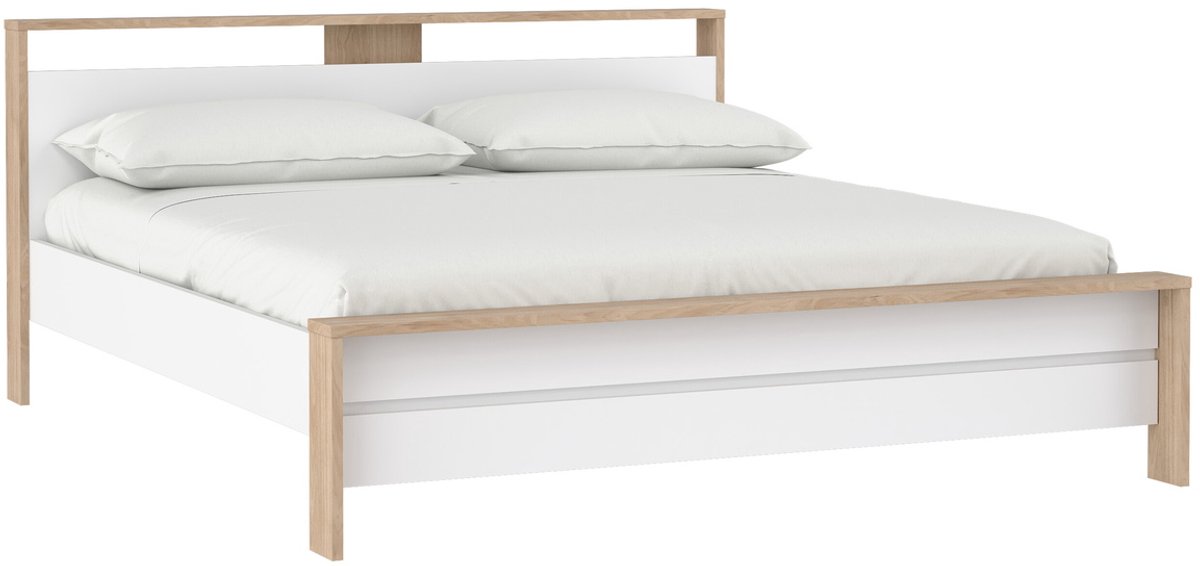 Giga Living Bed Jackson - Wit Hoogglans - 190x225cm