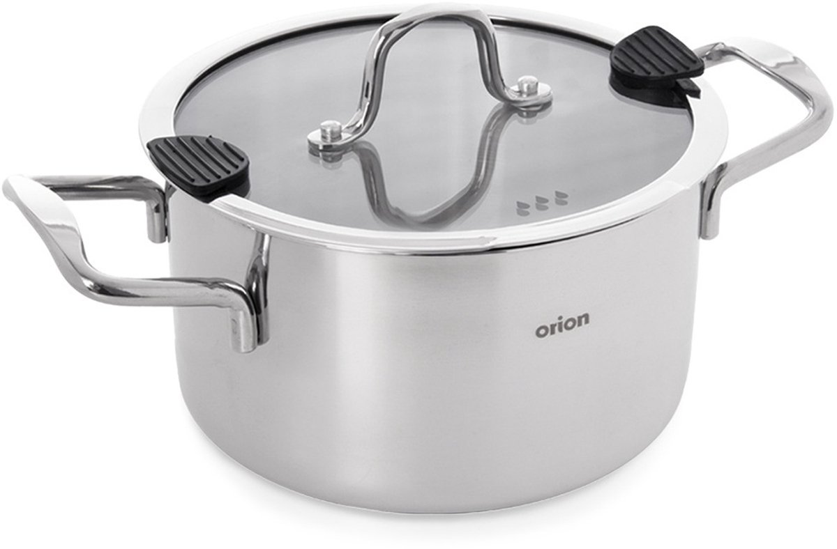 Kookpan Edelstaal met Deksel 22 cm, 4,3 l - Kookpot - Soeppan