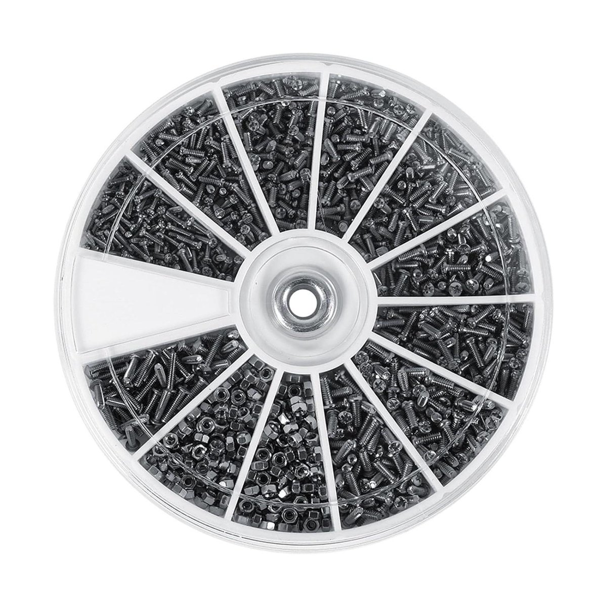 MK Stoer - Schroevenassortimentsset - Reparatiegereedschapaccessoire - Kleine Roestvrijstalen Schroeven - Plastic Doos - Horloge-elektronica - Geschikt voor - Roestvrijstalen horloges