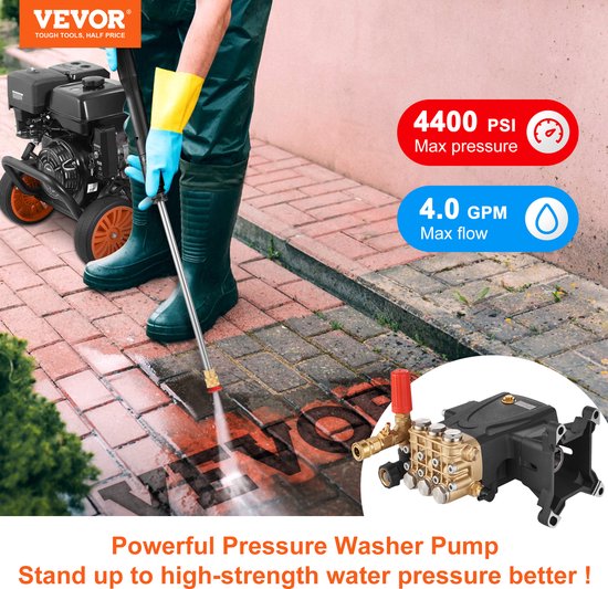 VEVOR Vervangingspomp voor Hogedrukreiniger 25,4 mm As Horizontaal 303 Bar 15 L/Min van Vevor — afbeelding 5