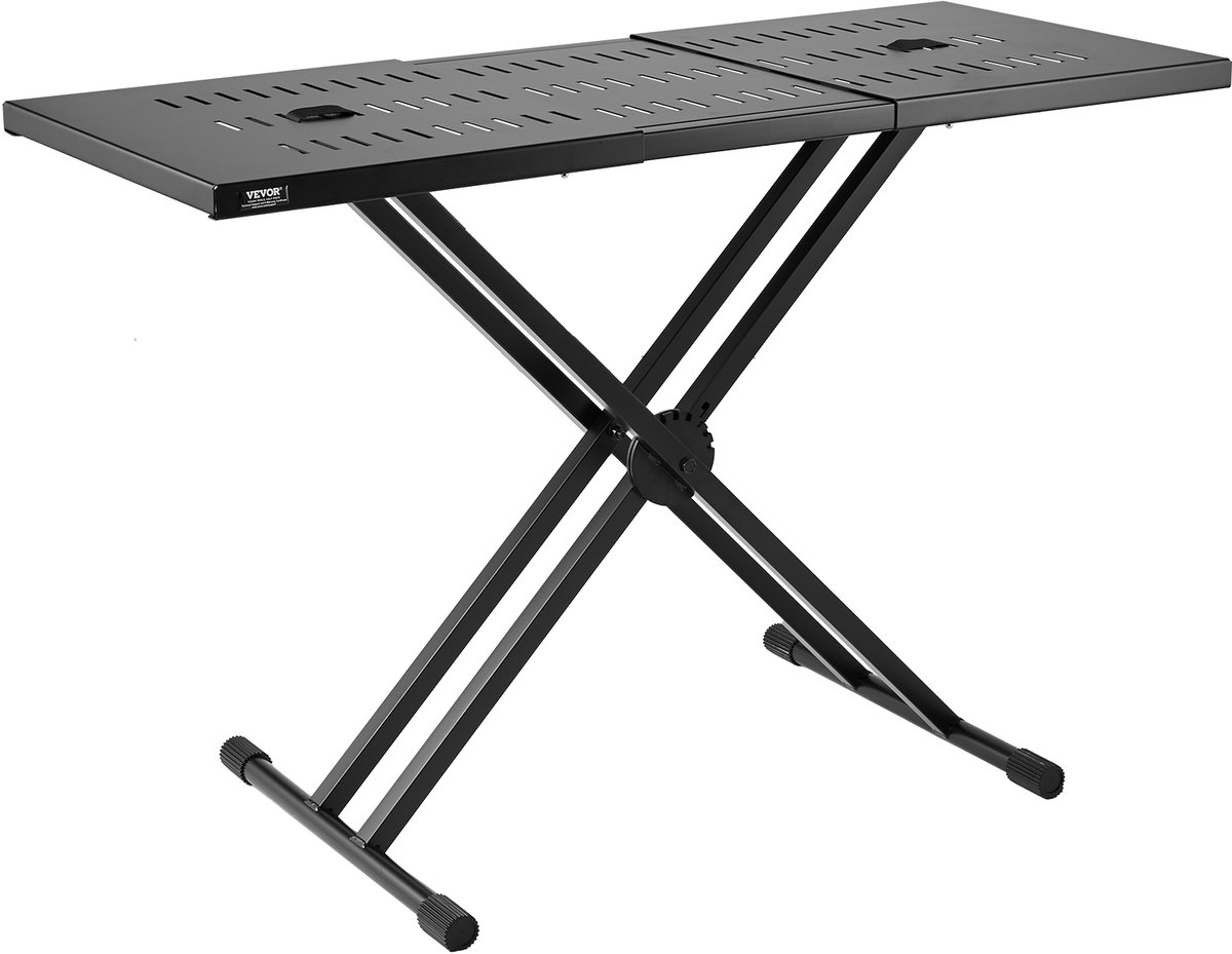 Vevor Dj Bureaustandaard Tafel Keyboardstandaard In Hoogte Verstelbaar (820-1095)X465mm Zwart