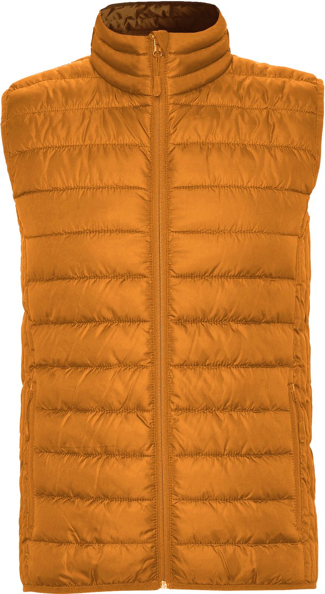 Curry gewatteerde bodywarmer met polyester dons model Oslo merk Roly Geel