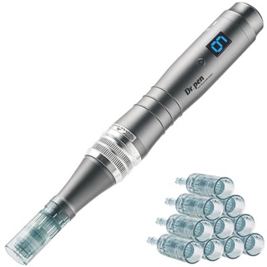Dr.pen M8 Ultima Origineel - Microneedling - Huidverzorging - Dermapen - Incl. 10 cartridges + F Femmez gezichtsstomer