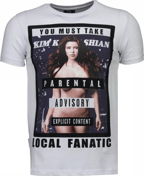 Local Fanatic Kim Kardashian - Rhinestone T-shirt - Heren T-shirt