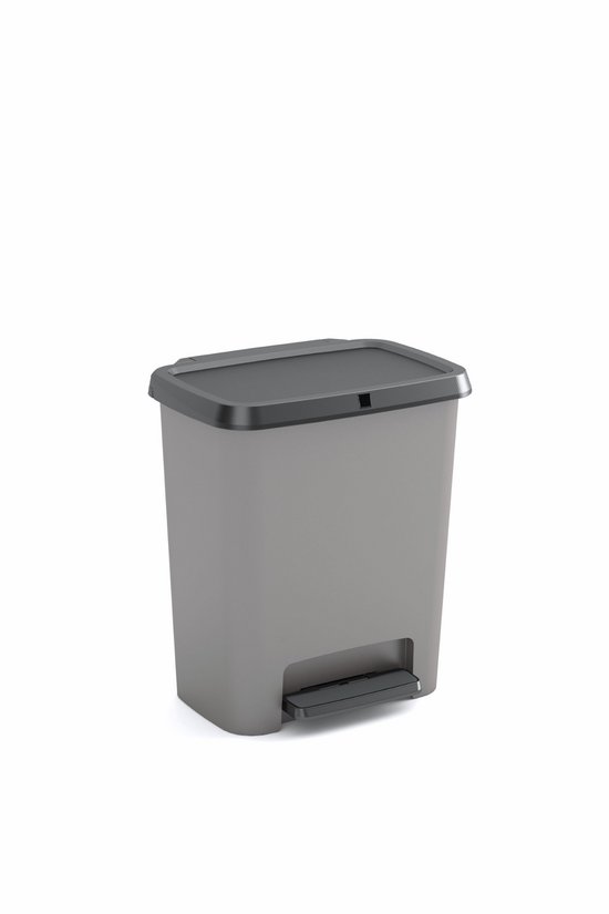 Compatta Afvalemmer Grijs 38x28xh43cm