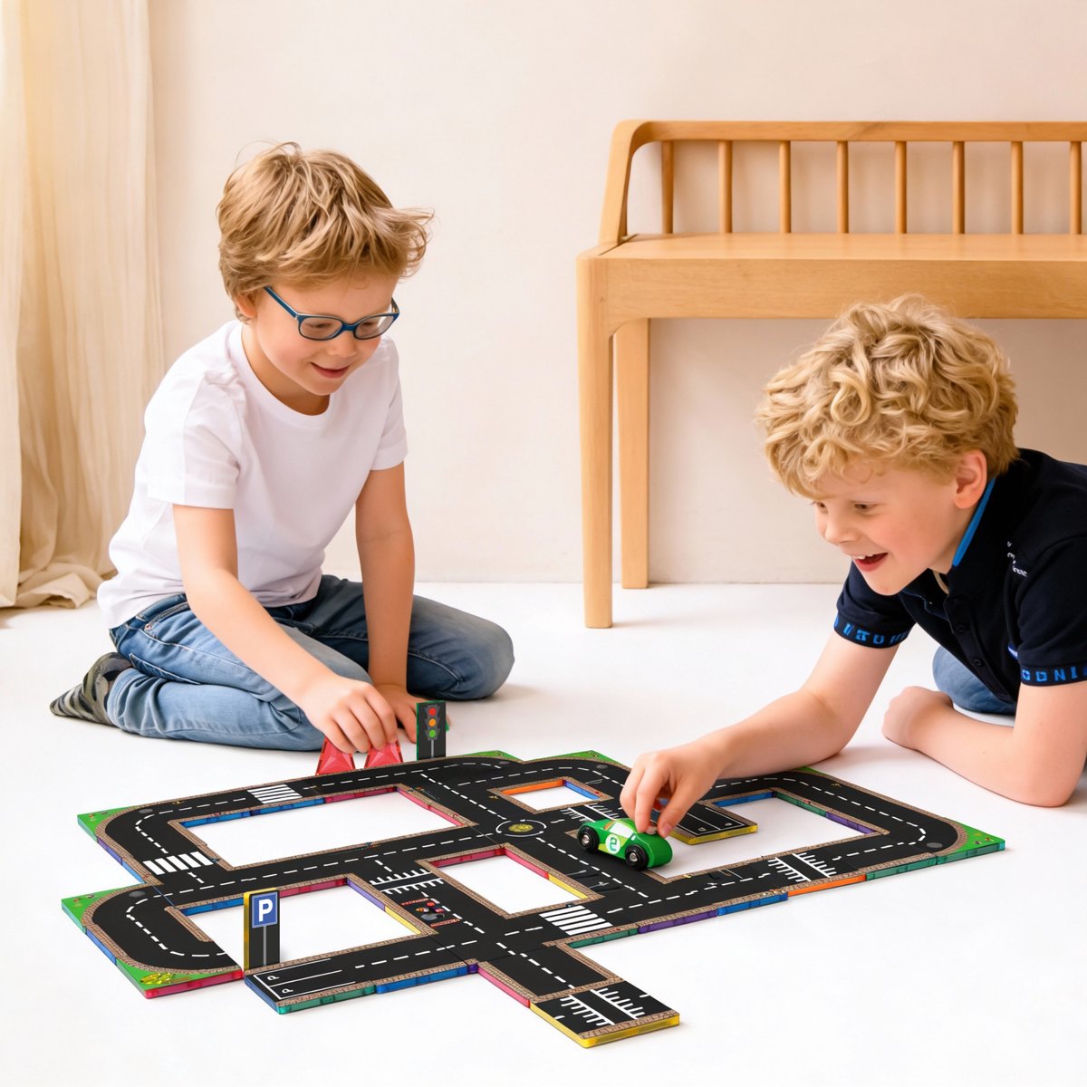 Coblo Magneet Toppers Wegen 60 stuks - Magnetische Wegen - Magnetisch speelgoed - Educatief speelgoed - Cadeau kind - Speelgoed 3 jaar t/m 12 jaar — afbeelding 6