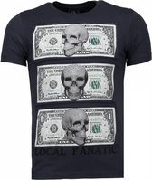 Beter Have My Money - Rhinestone T-shirt - Donker Grijs