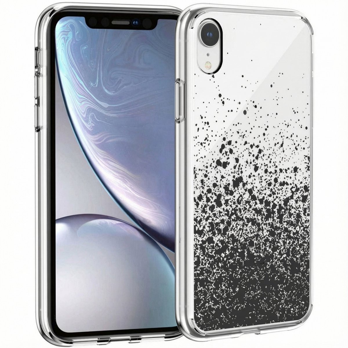 imoshion Hoesje - Geschikt voor Apple iPhone XR - Design hoesje - Splatter Black