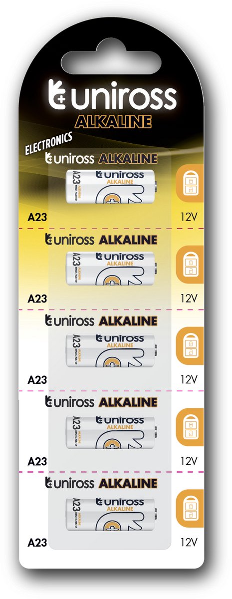 23A (MN21) Micro Alkaline Batterijen - 12V - 55mAh - Voordeelverpakking 5 stuks