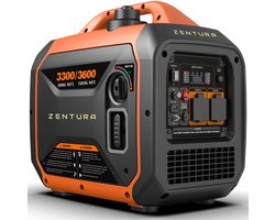 Zentura Krachtige Inverter Generator 3300W - Aggregaat - Noodstroom - Geluidsarm - Stroomgenerator voor Thuis, Kamperen, Evenementen & Noodpakket