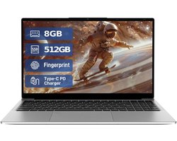 Laptop 15,6 inch, 16 GB DDR4, 512 GB SSD, Dual-Core 3050E (tot 2,80 GHz), notebook met vingerafdruksensor, verlicht toetsenbord, dubbele luidsprekers, HDMI, laptop voor studenten en kantoor