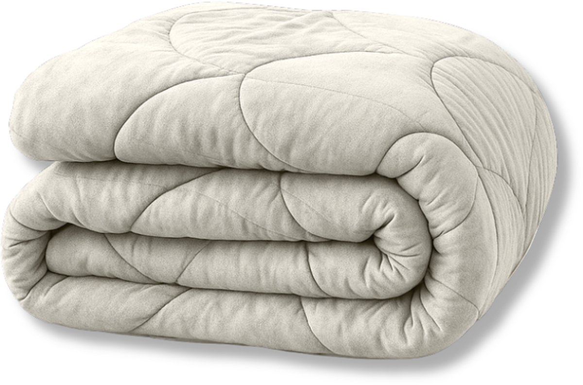 Y-NOT - Velvet Dekbed Zonder Overtrek 140x200 - Zomerdekbed - Zacht & Wasbaar - Pearl White
