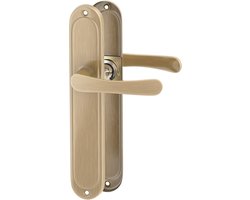 ERGO line Deurbeslag set Binnendeur - Malmo - Klassiek Brons (Patina) Deurkruk - met blind schild - Deurklink met schild, krukgarnituur, langschild deurkrukset, deurgrepen voor kamerdeuren