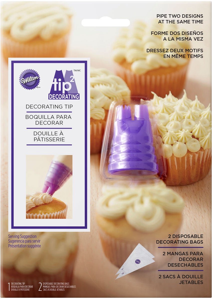 Wilton Duo Spuitmondje - Plastic - Garneerspuit voor Taartdecoratie