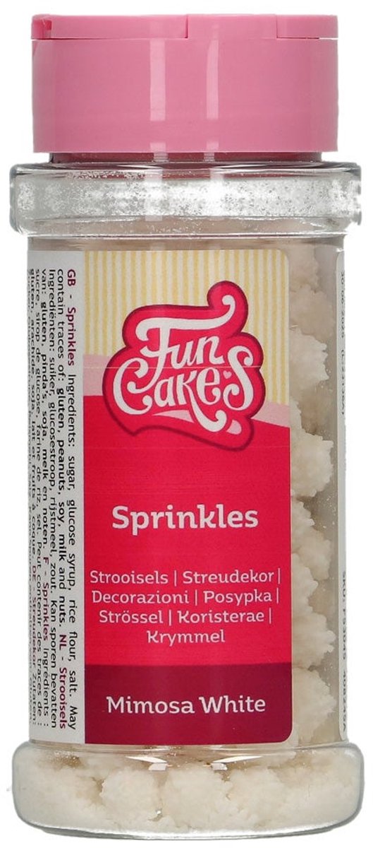 FunCakes Suikerdecoraties - Mimosa - Wit - 45g - Eetbare Taartdecoratie