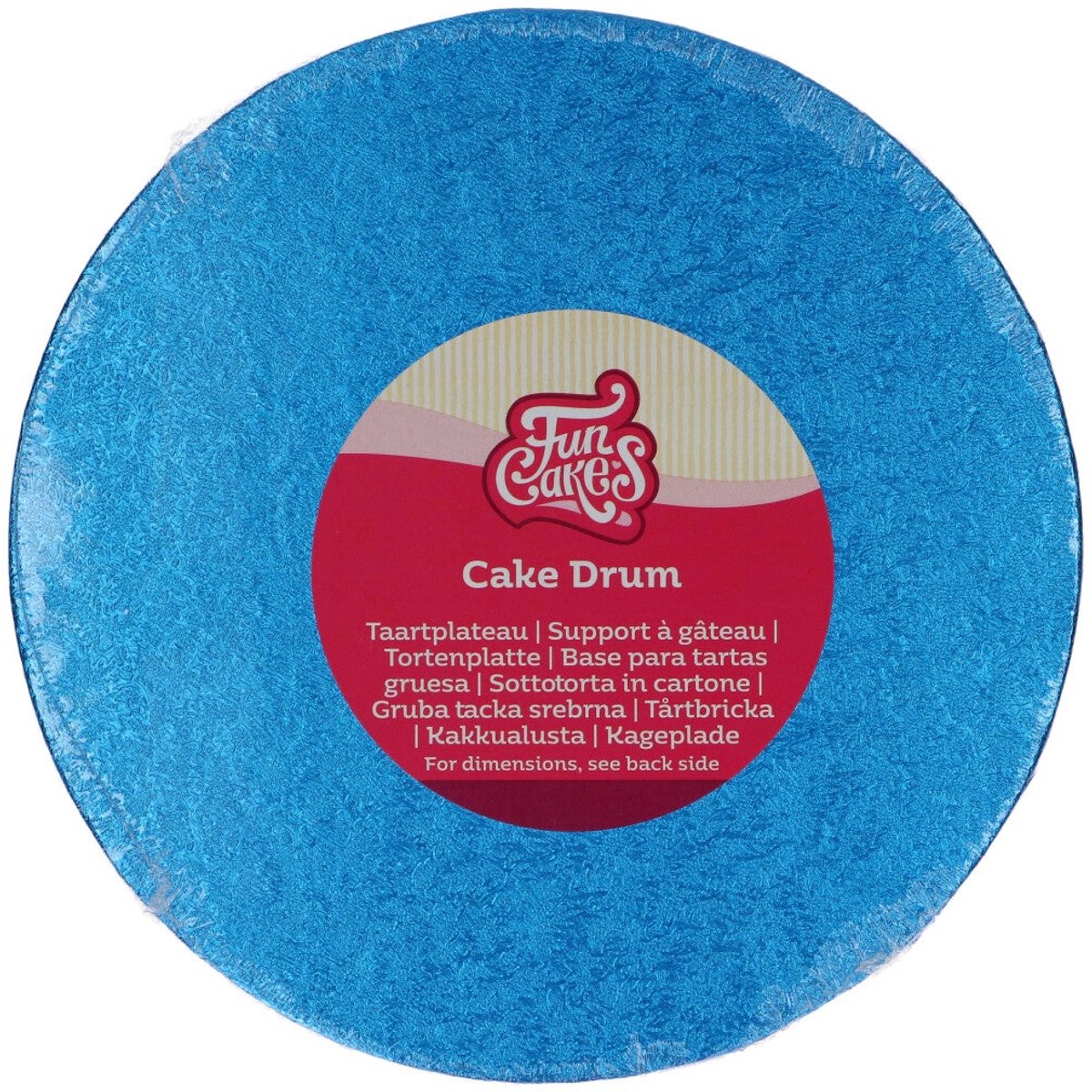 FunCakes Cake Drum Rond - Blauw - Ø20 cm / 12 mm - Taartonderlegger - Taartkarton