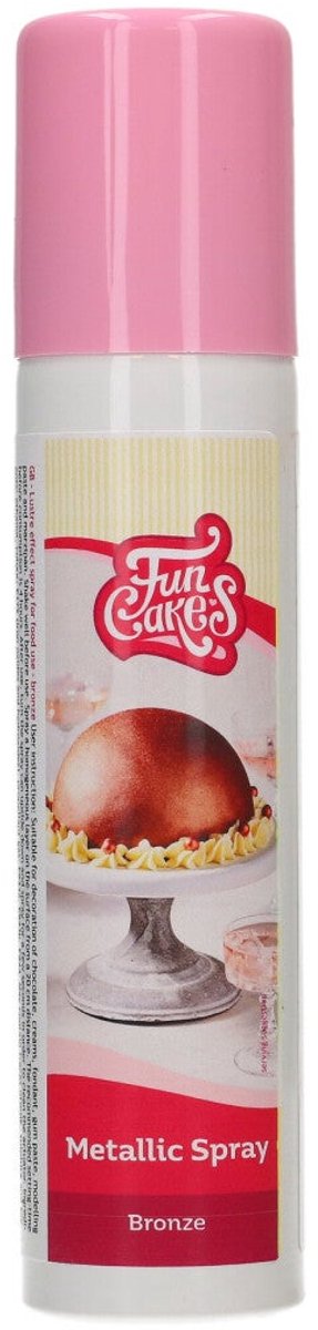 FunCakes Metallic Spray - Brons - 100ml - Eetbare Kleurstof - Taartdecoratie