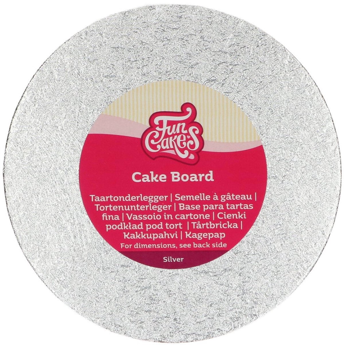 FunCakes Cake Board Rond - Zilver - Ø17,5 cm - Taartonderlegger - Taartkarton