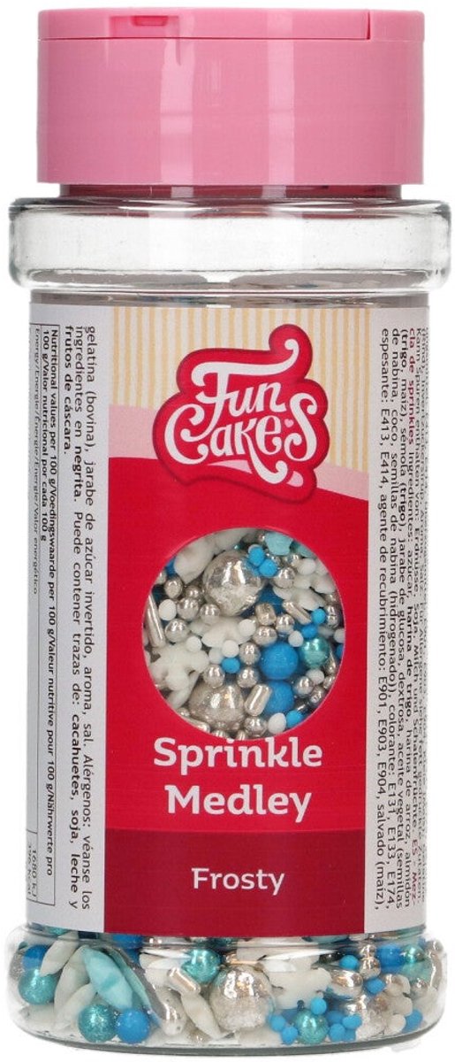 FunCakes Sprinkle Medley - Frosty - 65g - Eetbare Taartdecoratie