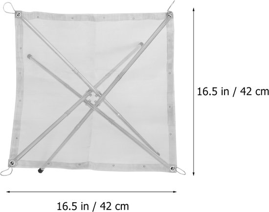 Camping Vuurplaats Driepoot - Vouwbaar RVS Kampvuur Rooster (42x42x32 cm, Zilver) van Merkloos — afbeelding 5