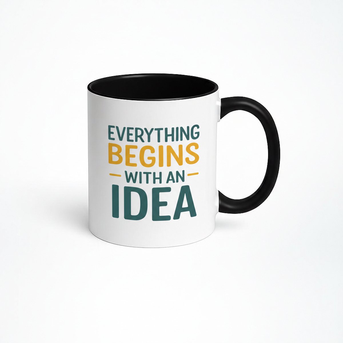 Alles Begint met een Idee - Inspirerende Design Mok voor Koffieliefhebbers