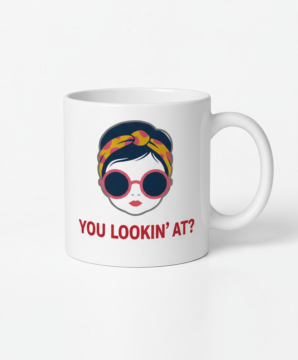You Lookin' At? Mok - Unieke Koffiemok met Attitude