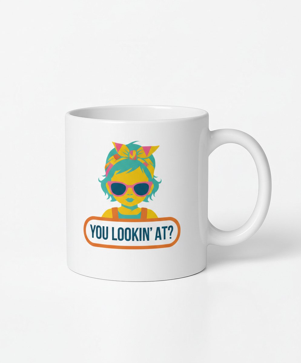 YOU LOOKIN' AT? Mok - Koffiemok met Attitude