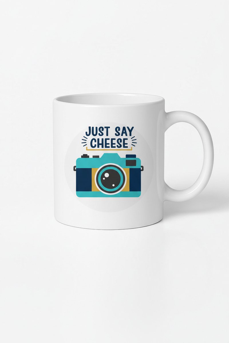 Just Say Cheese Mok - Fotografie Liefhebber Koffiemok